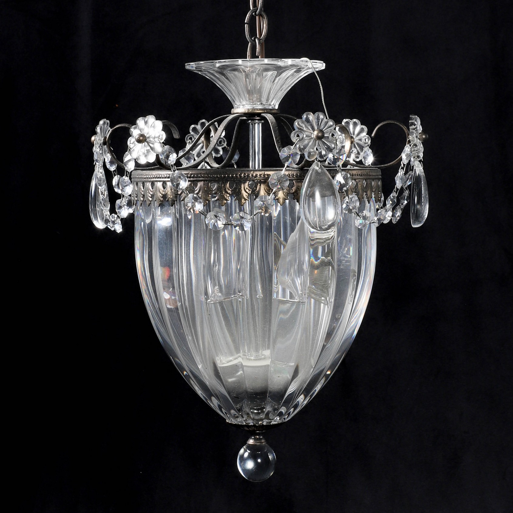 Appraisal: Schonbek Bagatelle crystal pendant chandelier with crystal prism draping pendeloques