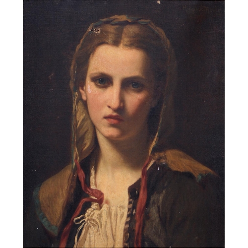 Appraisal: Hugues Merle - - A Peasant Girl signed upper right