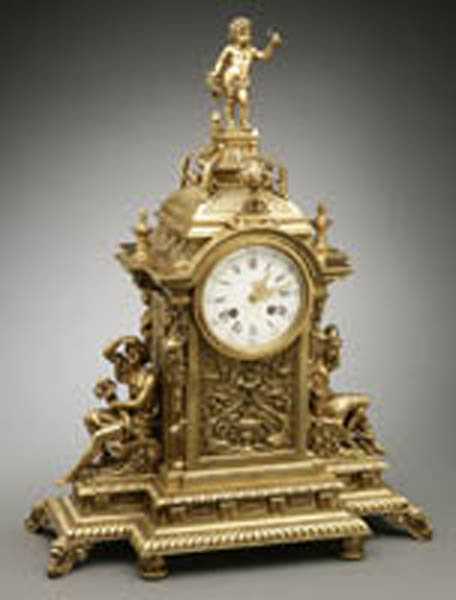 Appraisal: A French Japy Freres bronze mantel clock A French Japy