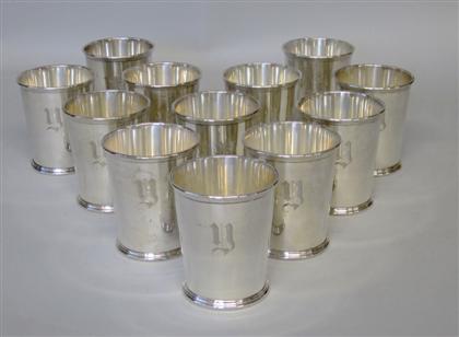 Appraisal: Twelve sterling silver mint julep cups s kirk son baltimore