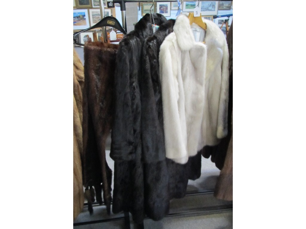 Appraisal: Silver mink jacket two fur coats and a stole