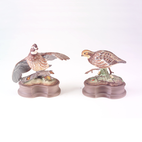 Appraisal: Two Boehm porcelain figures a Bobwhite Quail repaired foot and