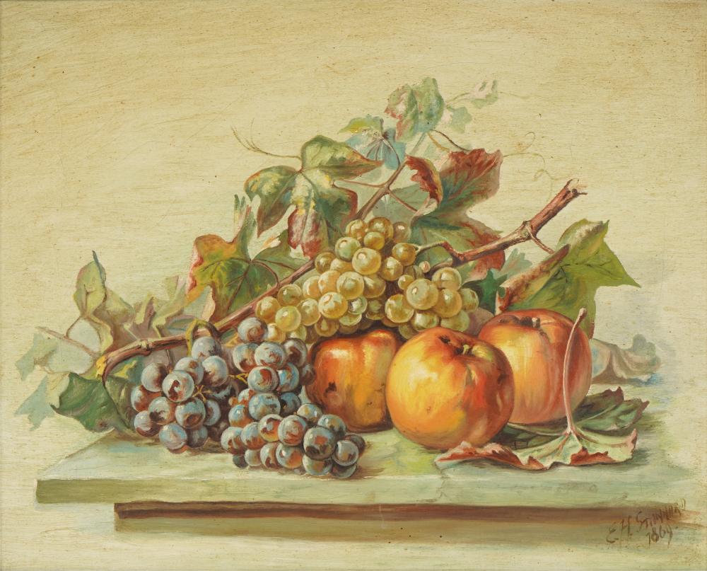 Appraisal: ELOISE HARRIET STANNARD BRITISH - STILL LIFE WITH FRUIT oil