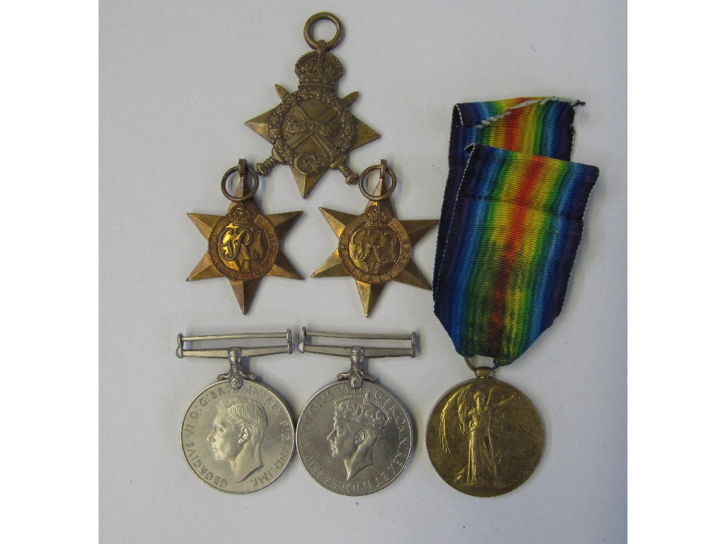 Appraisal: Lot comprising WWII group of four medal and stars a