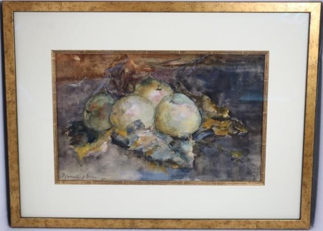 Appraisal: MENSO KAMERLINGH ONNES - WATERCOLORSTILL LIFE WITH FRUIT SIGNED LOWER