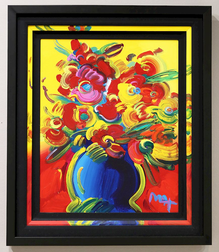 Appraisal: Peter Max German American C Vase Of Flowers Peter Max