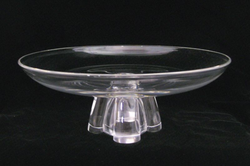 Appraisal: Steuben Crystal Footed Bowl Crystal footed console bowl measures diameter