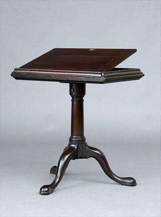 Appraisal: EARLY GEORGE III MAHOGANY READING TABLE The rectangular top with