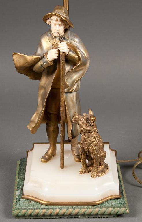 Appraisal: After George O'Merth French - Gilt Bronze and carved ivory