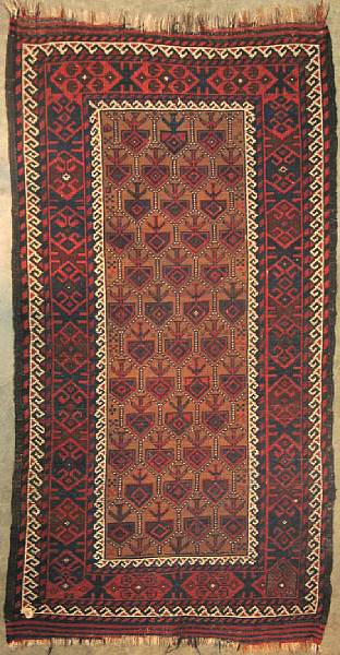 Appraisal: A Belouch rug size approximately ft in x ft in