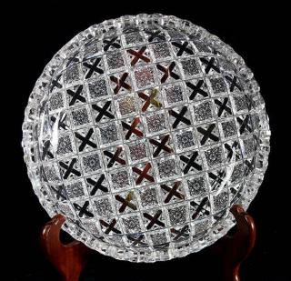 Appraisal: Large brilliant cut crystal centerbowl Large brilliant cut crystal centerbowl