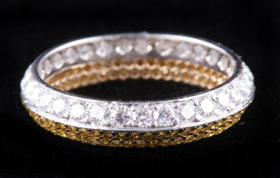 Appraisal: K YELLOW GOLD PLATINUM AND NATURAL YELLOW AND WHITE DIAMOND