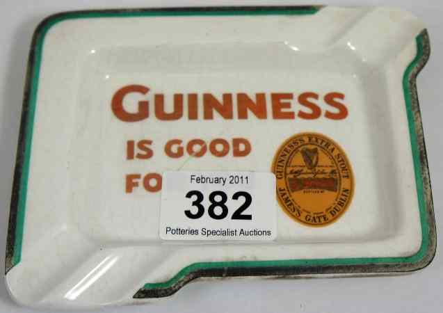 Appraisal: Guiness Mintons Advertising Ashtray ''Guiness is Good for You''