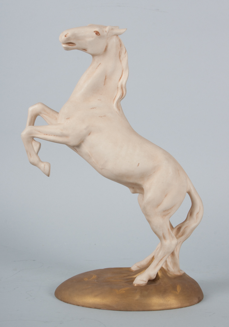 Appraisal: Royal Dux porcelain rearing horse in H