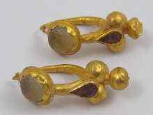 Appraisal: A pair of yellow metal tests high carat gold earrings