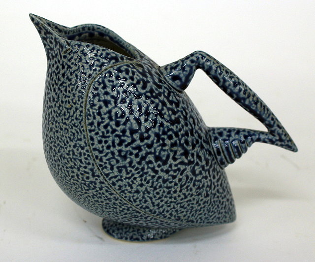 Appraisal: ANTHONY THEAKSTON b a blue salt glazed bird jug cm