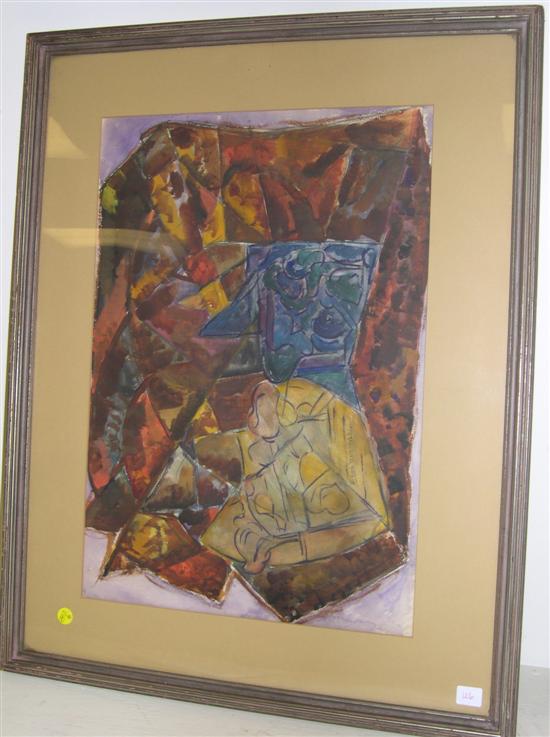 Appraisal: DeHirsch Margules New York - abstract watercolor on paper signed