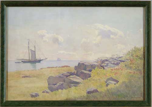 Appraisal: HIRAM PEABODY FLAGG American - SPRING CRUISE Fine watercolor shows