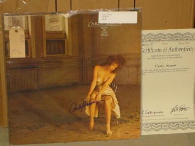 Appraisal: An LP by Carly Simon Boys in the Trees signed