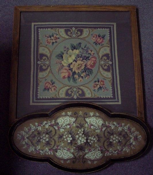 Appraisal: A decorative Victorian beadwork panel of quatrefoil form in an