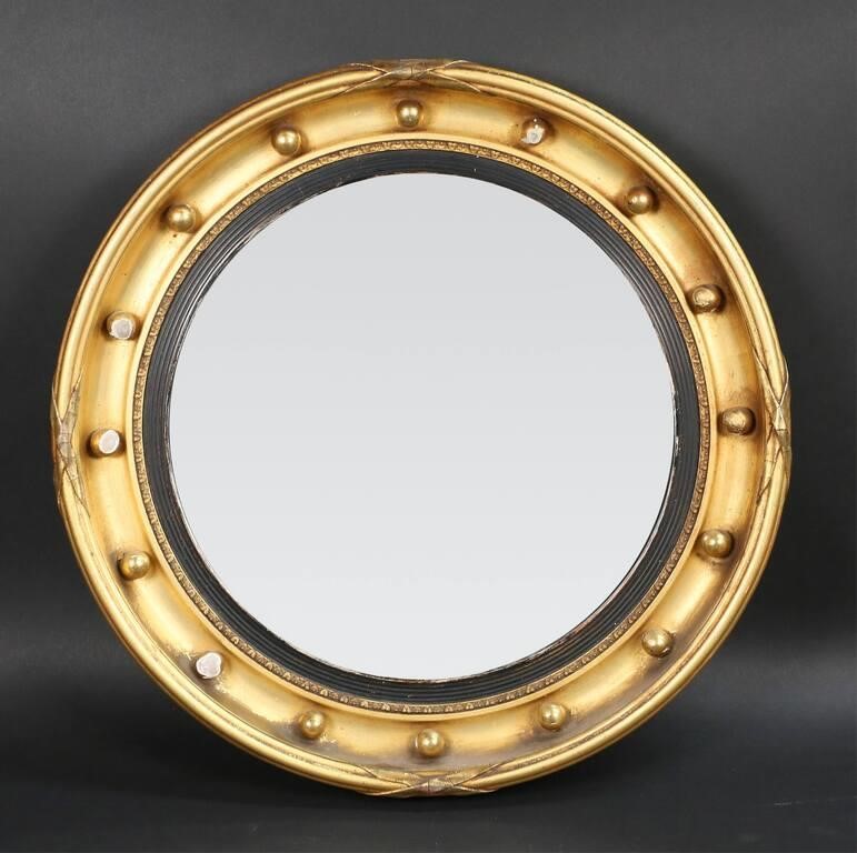 Appraisal: Round Federal style mirror -diameter Gilt loss and scratches throughout