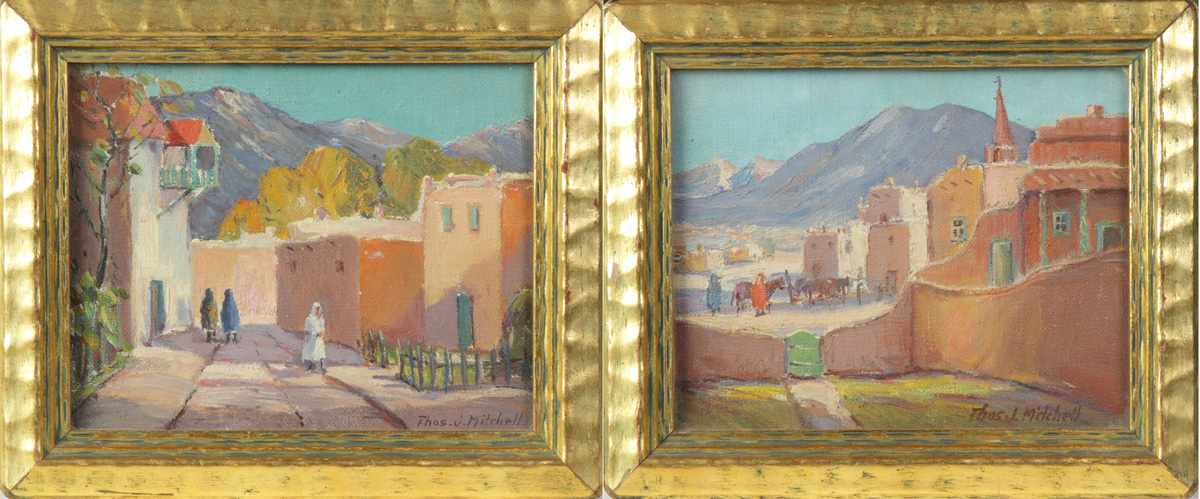 Appraisal: Thomas Mitchell Southwestern scenes Sgn Lower right Thos J Mitchell