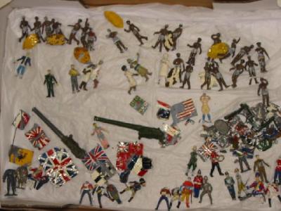 Appraisal: Approximately sixty scratch made and individually painted lead figures including