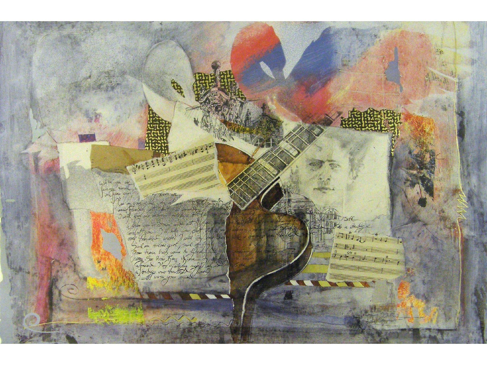 Appraisal: Leonord Zimmermann - abstract print depicting a tribute to Paul