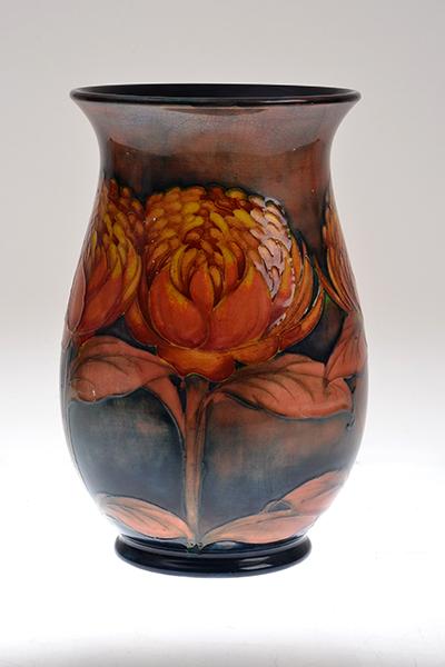 Appraisal: A MOORCROFT FLAMBE WARATAH PATTERN VASE