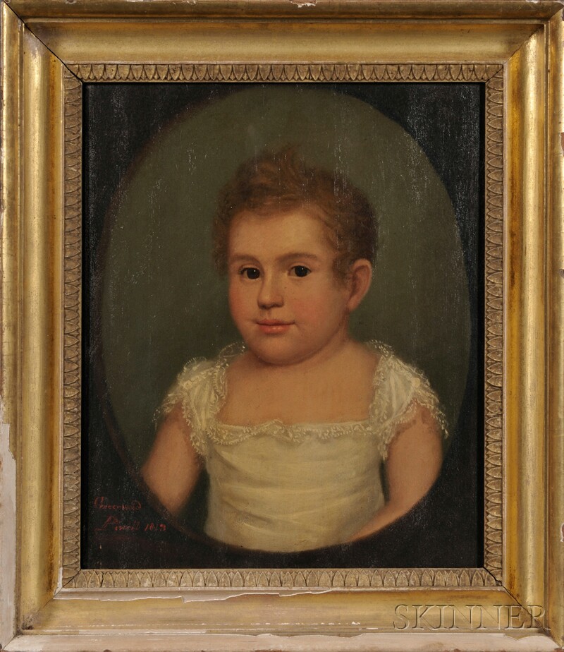 Appraisal: Ethan Allen Greenwood Massachusetts - Portrait of a Young Child