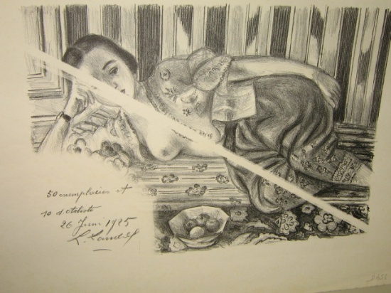 Appraisal: HENRI MATISSE Odalisque la culotte de satin rouge Lithograph x