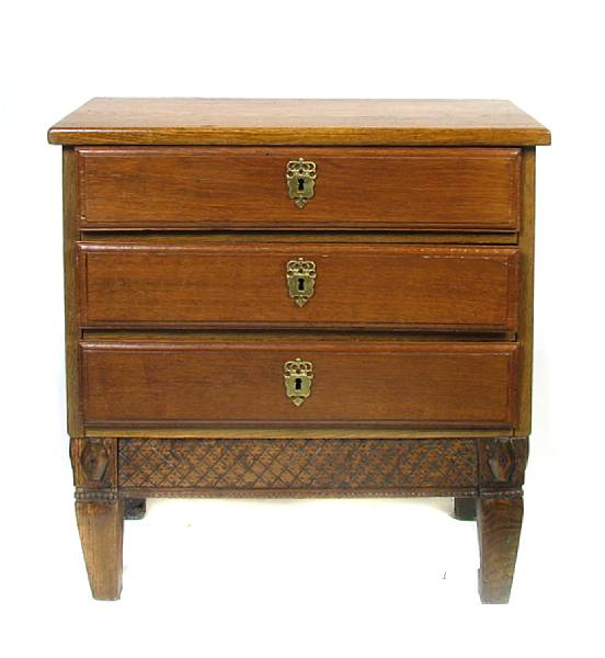 Appraisal: A Scandinavian petite commode height in width in depth in