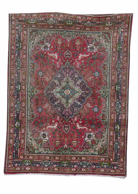 Appraisal: Persian Tabriz carpet ' '' x ' '' Back Inquiry