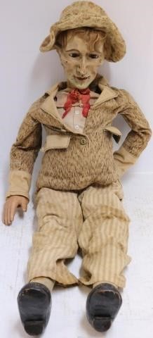 Appraisal: FOLK ART DOLL BY SIEBE BAKER FOR HIS SON HOLLIS