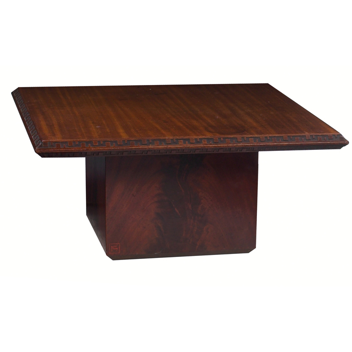 Appraisal: Frank Lloyd Wright cube table manufactured by Heritage Henredon square