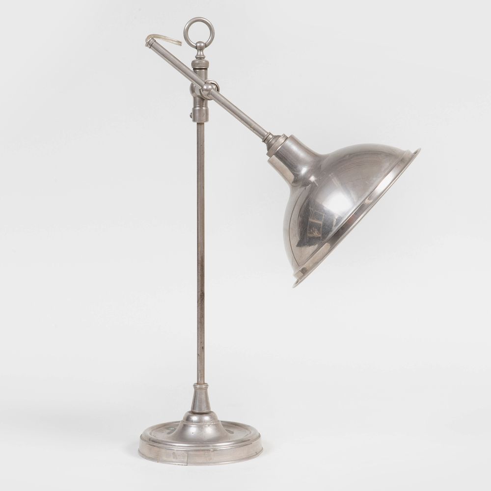 Appraisal: Metal Adjustable Student's Lamp x x in Condition Oxidation to