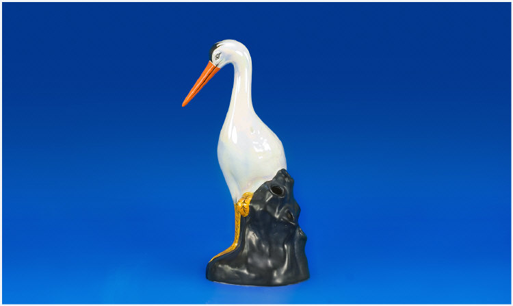 Appraisal: Carlton Ware Lustre Heron Figure W R Stoke to base