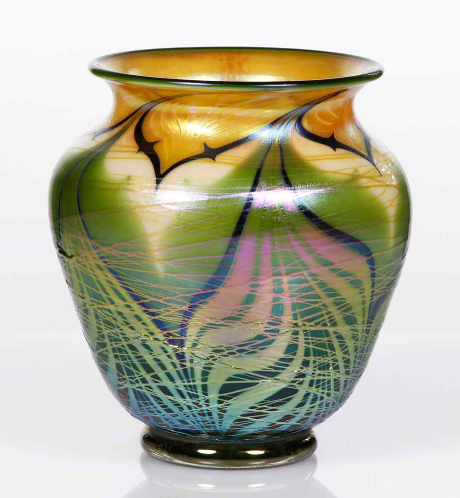 Appraisal: - Orient and Flume th C Art Glass Vase Orient