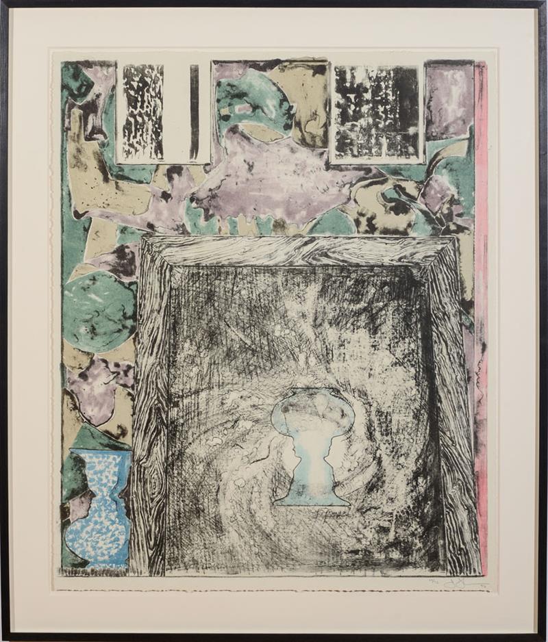 Appraisal: JASPER JOHNS b UNTITLED Lithograph in colors on wove paper