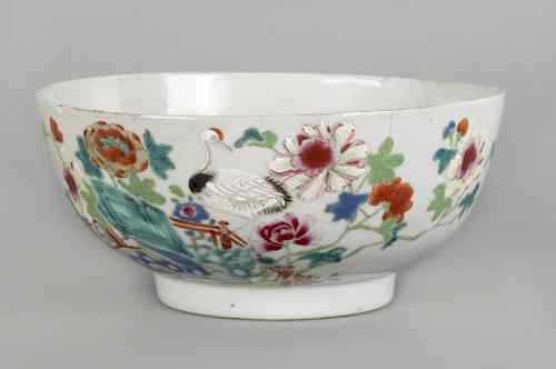 Appraisal: Chinese export porcelain famille rose bowl mid th c h