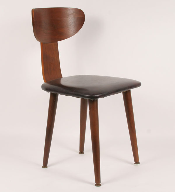 Appraisal: Mid century modern desk chair with bentwood back and padded