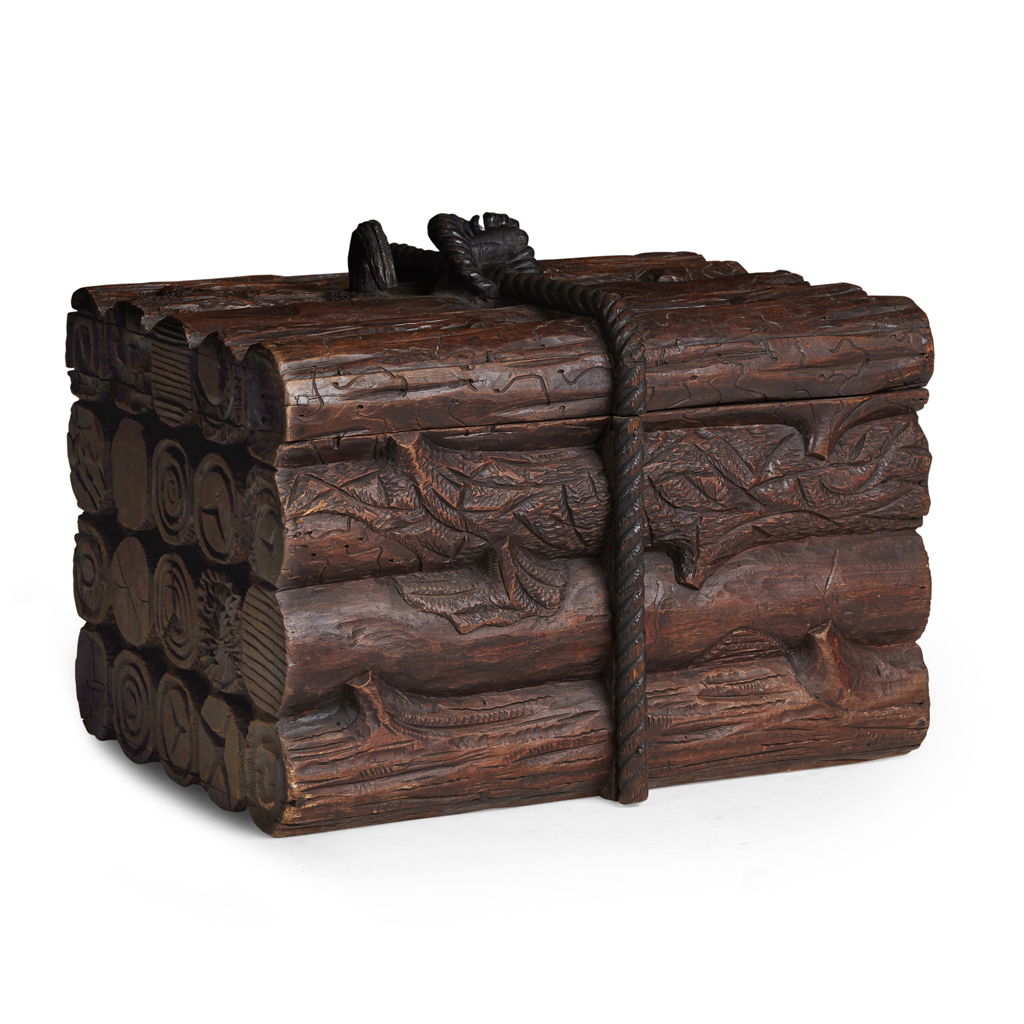 Appraisal: NOVELTY BLACK FOREST CARVED CHEST LATE TH CENTURY in the