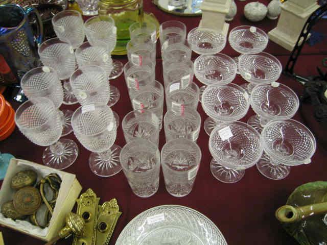 Appraisal: Pcs of Crystal Stemware tumblers plates goblets champagnes