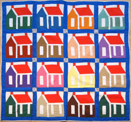 Appraisal: Pennsylvania schoolhouse quilt ca x