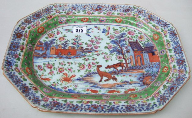 Appraisal: A Chinese famille verte meat dish early th Century of