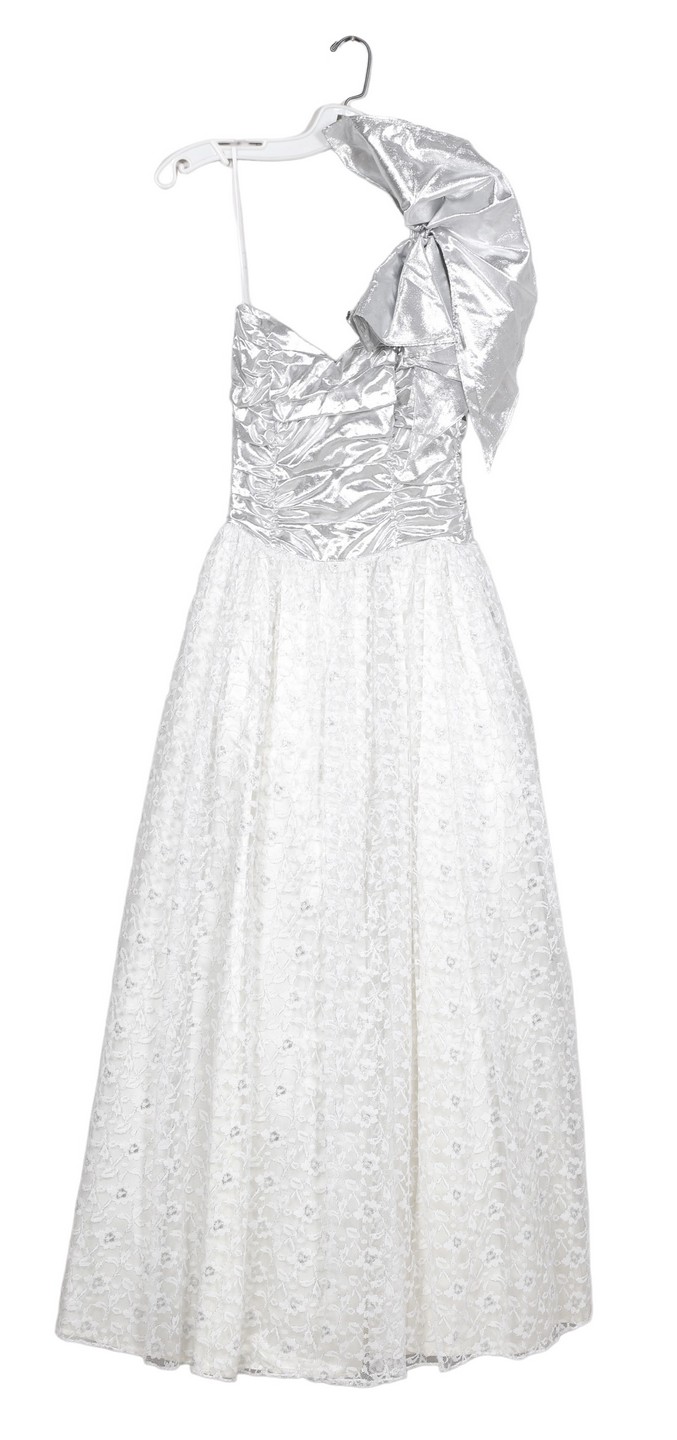 Appraisal: Gunne Sax by Jessica McClintock metallic party dress poly lurex