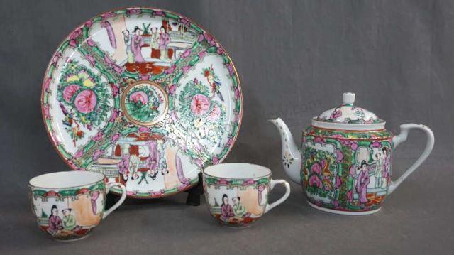 Appraisal: Chinese Porcelain Rose Medallion Tea Set c 's 's- 's