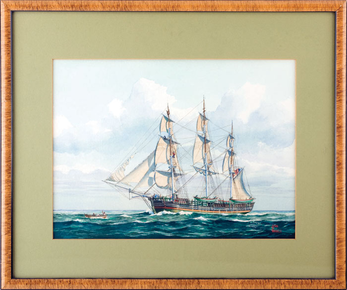 Appraisal: JOHN F LEAVITT AMERICAN - THE NANTUCKET WHALESHIP quot DAUPHIN