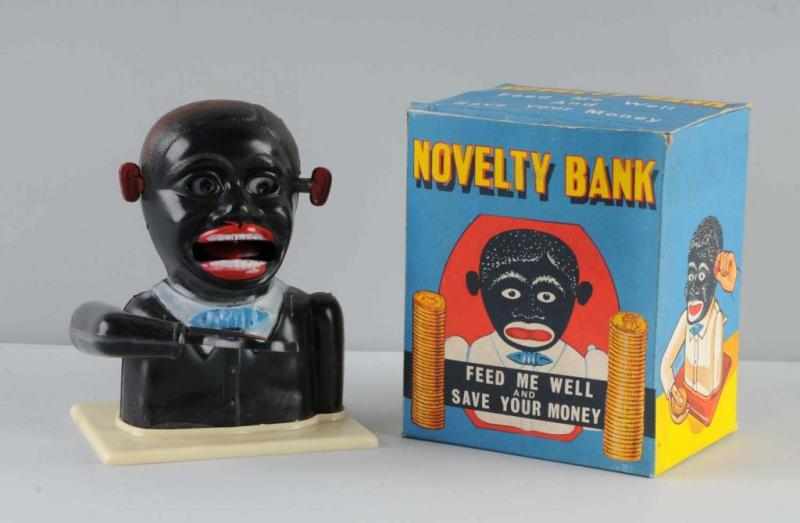 Appraisal: Plastic Jolly Novelty Bank Description Includes original box Condition Mint