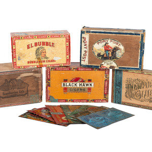 Appraisal: A Collection of Cigar Boxes and Tins th th Century